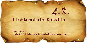 Lichtenstein Katalin névjegykártya